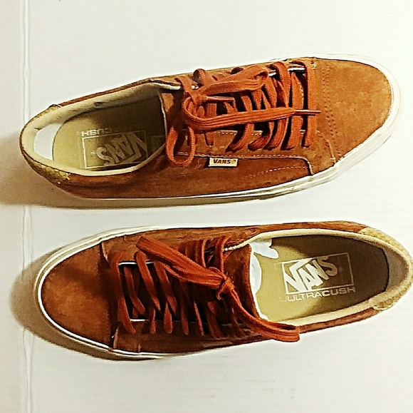 camel suede vans